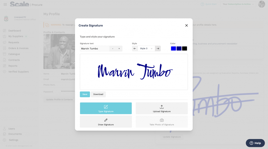 Scale - Electronic Signatures