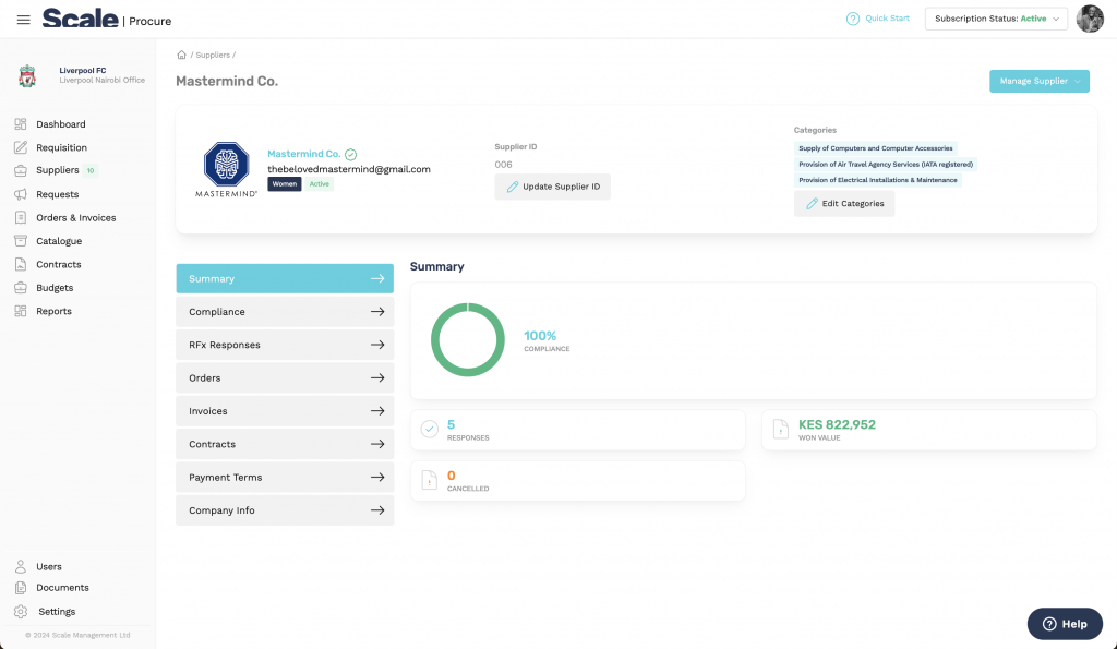 Scale - compliance module